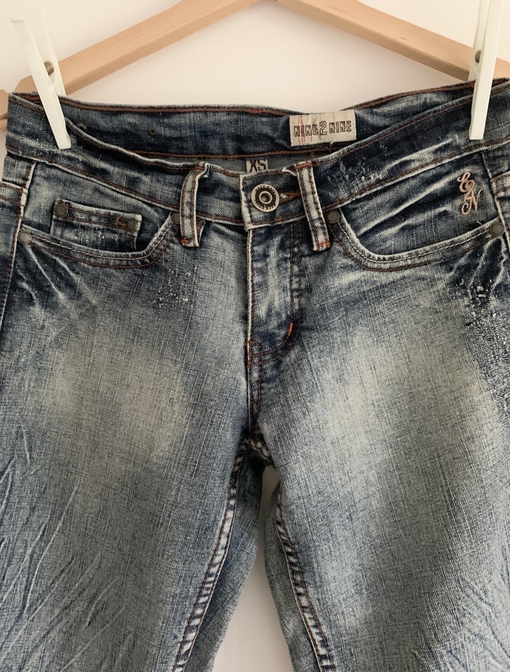 angesagte hellblaue authentic Y2K 2000 vintage Jeans Schlaghose lowwaist