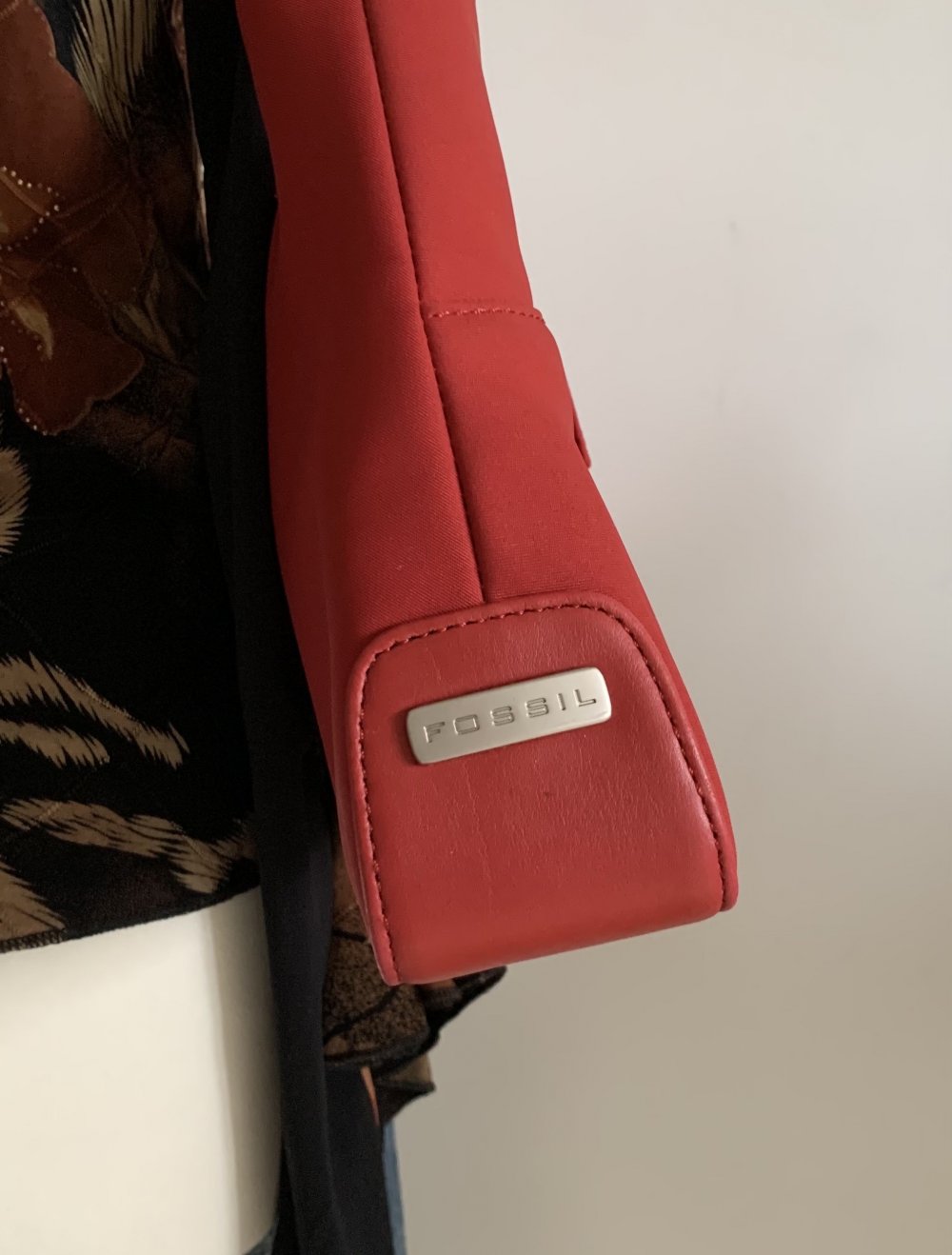 hochwertige knallrote y2k 2000 vintage retro Handtasche baguettebag länglich