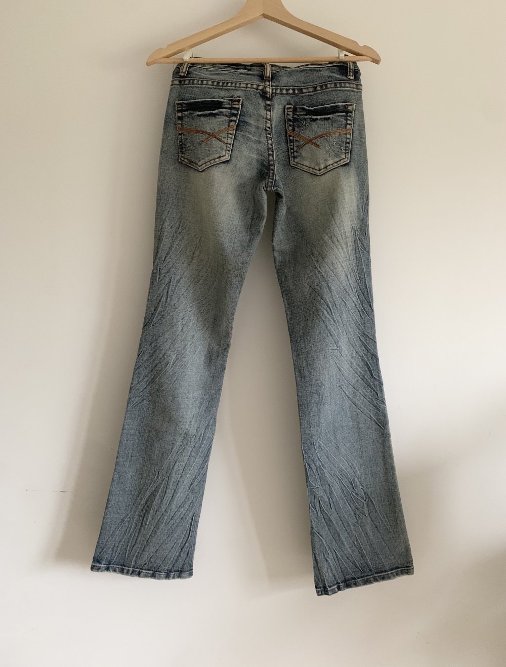 angesagte hellblaue authentic Y2K 2000 vintage Jeans Schlaghose lowwaist