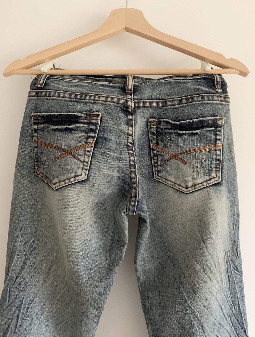 angesagte hellblaue authentic Y2K 2000 vintage Jeans Schlaghose lowwaist