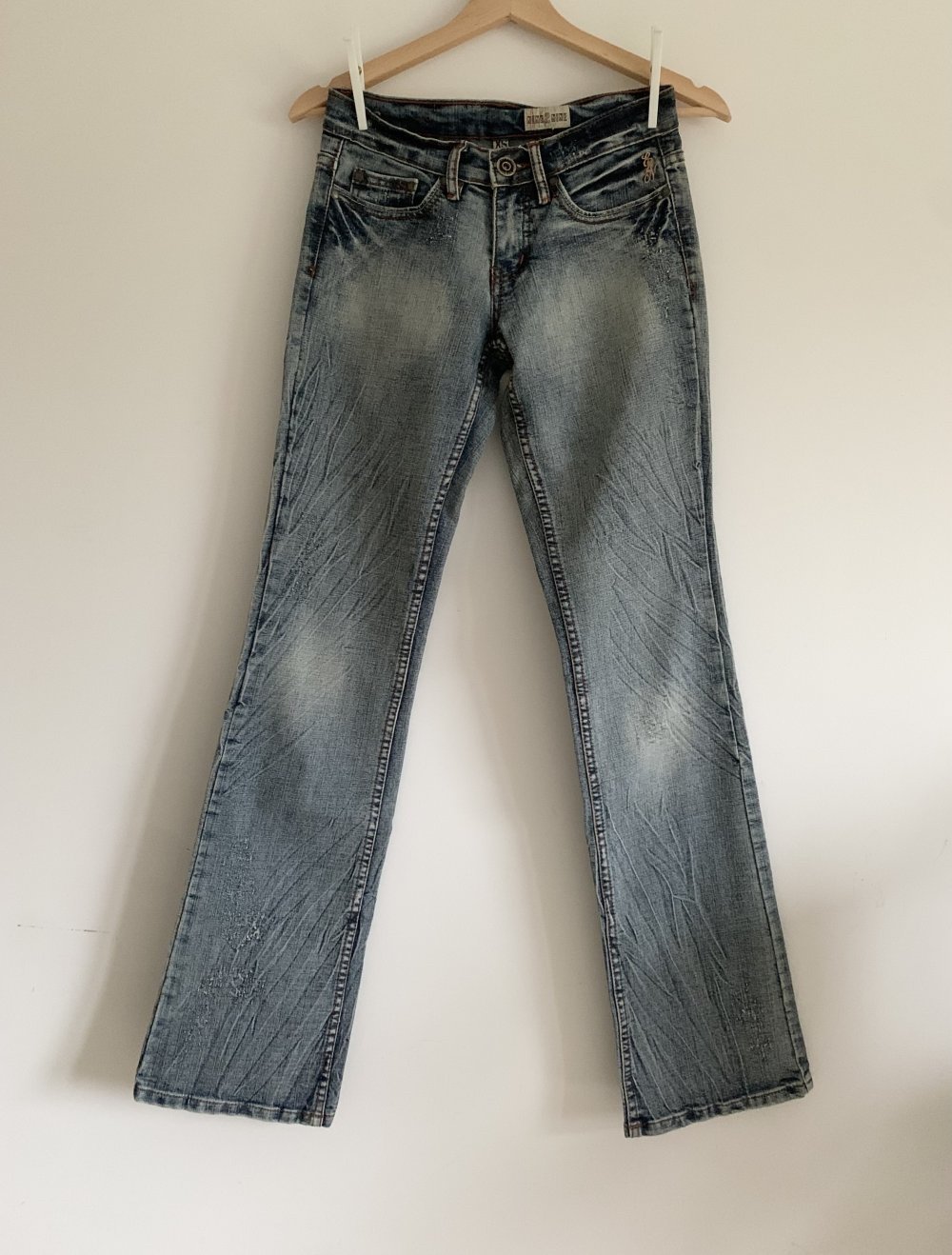 angesagte hellblaue authentic Y2K 2000 vintage Jeans Schlaghose lowwaist