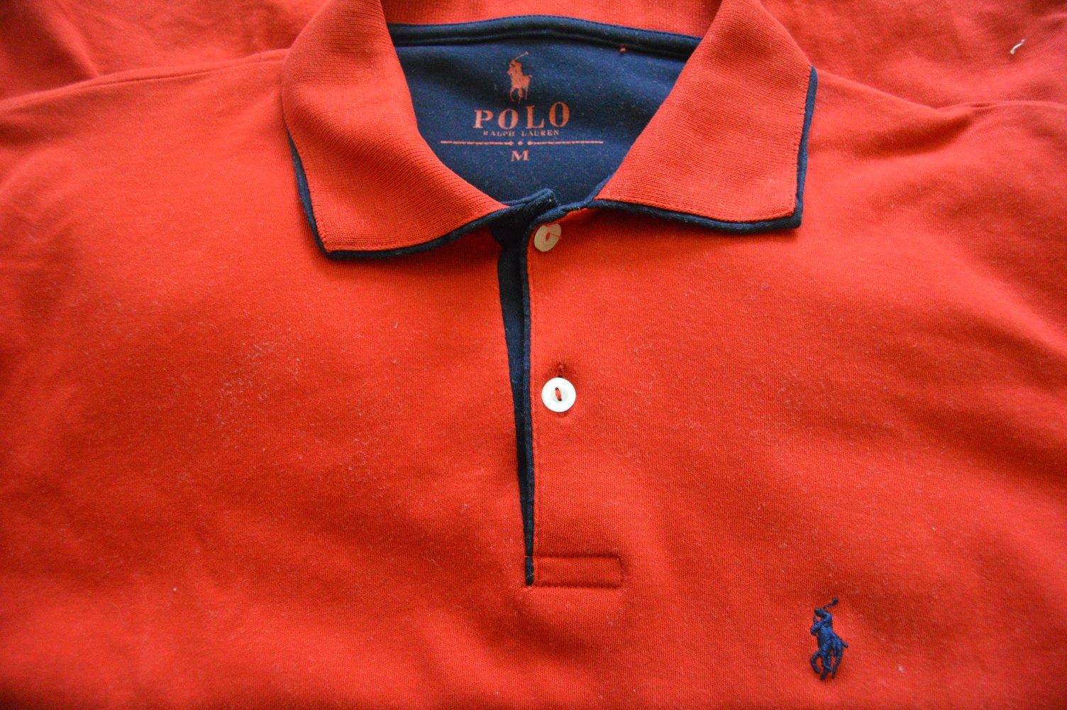 Ralph Lauren herren polo gr.M rot