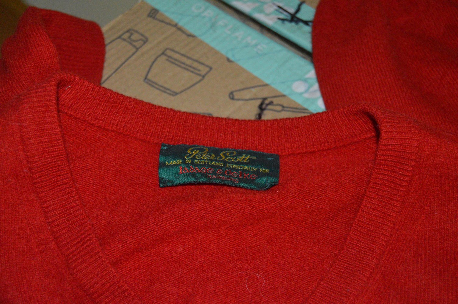 Peter Scott Pullover Made in Scottland gr.50 Schnurwolle