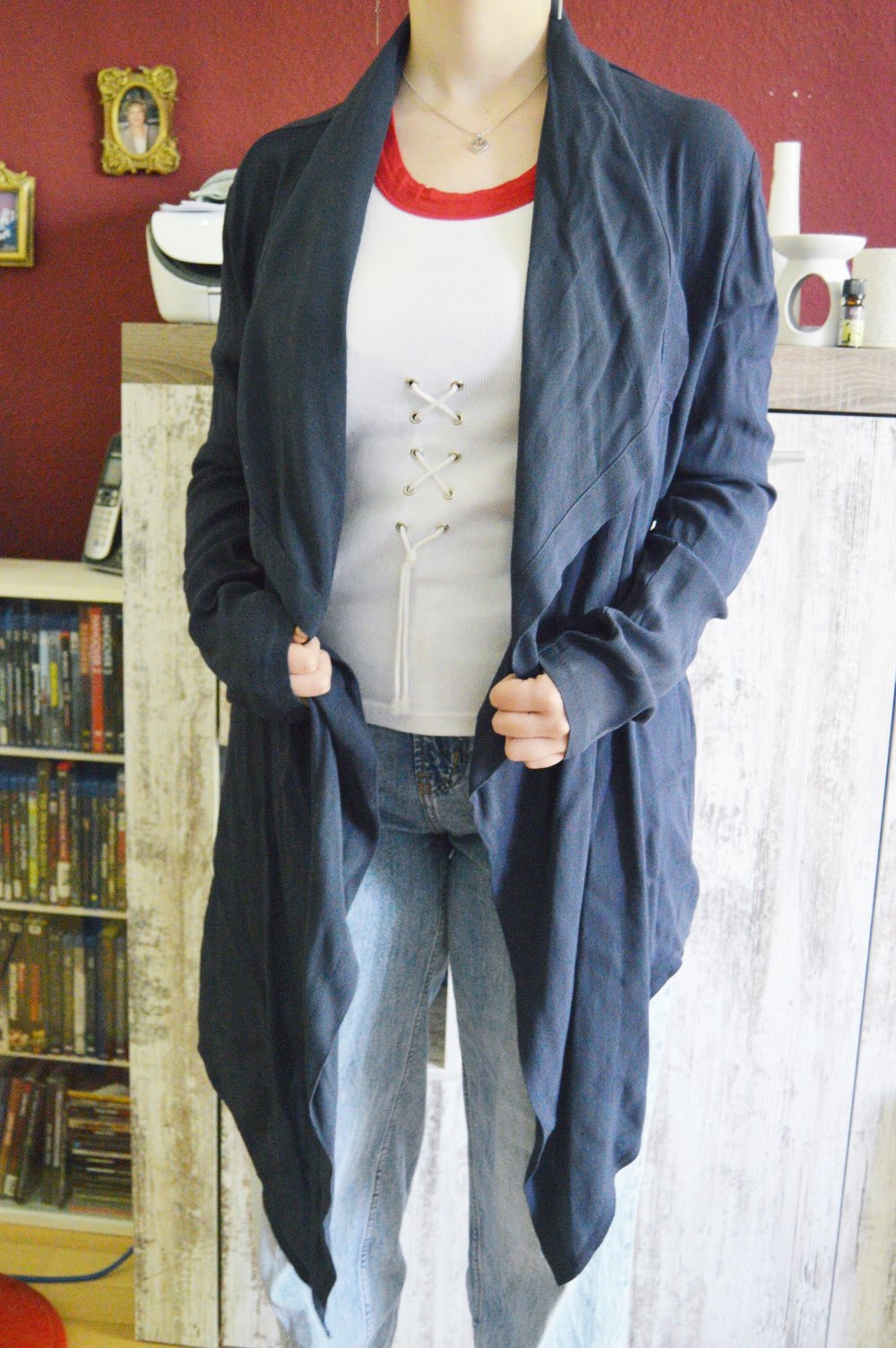 Made In Italy jäckchen bluse dunkelblau