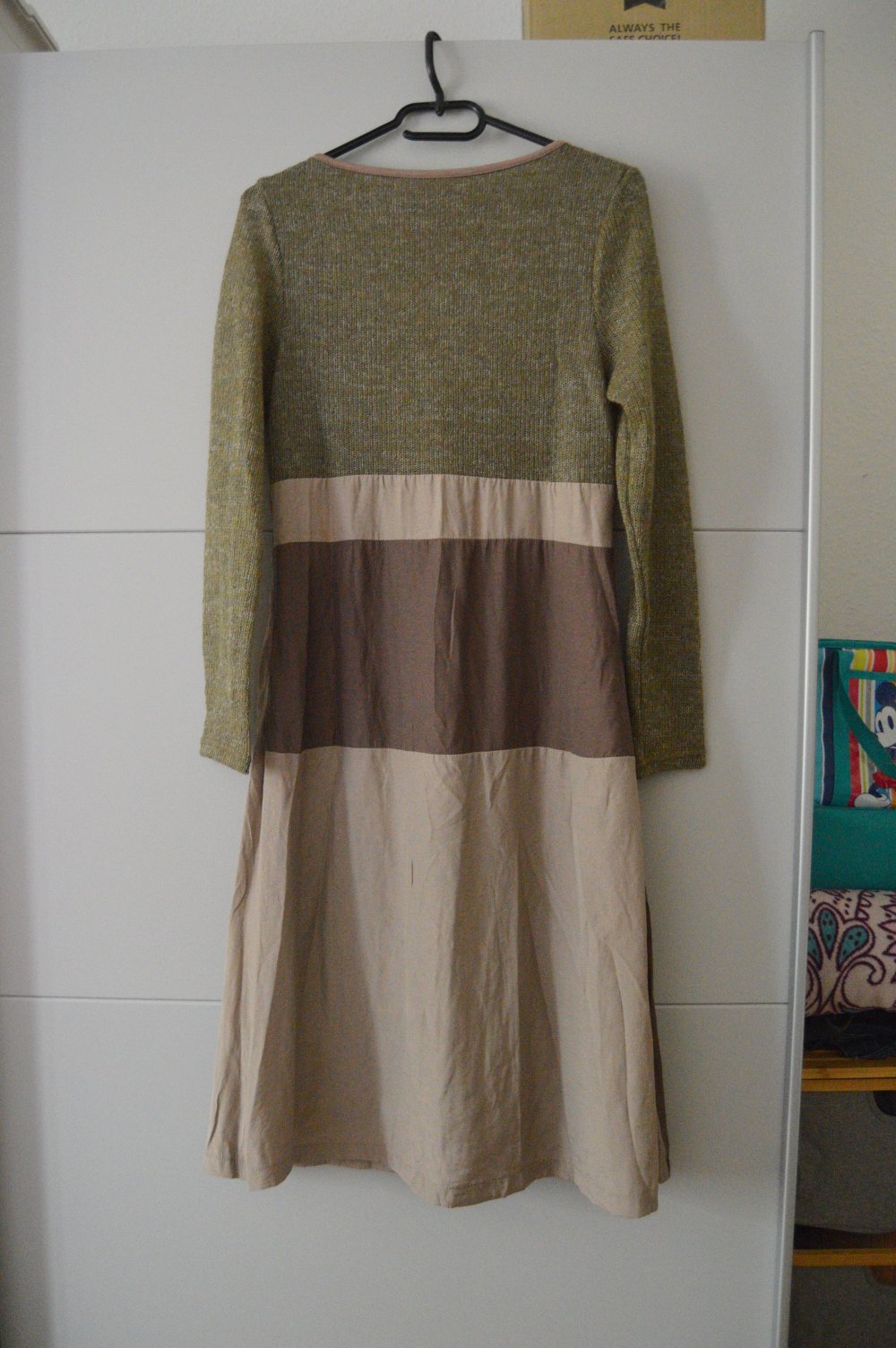 Herbst Kleid gr.L von Threenity vintage braun 