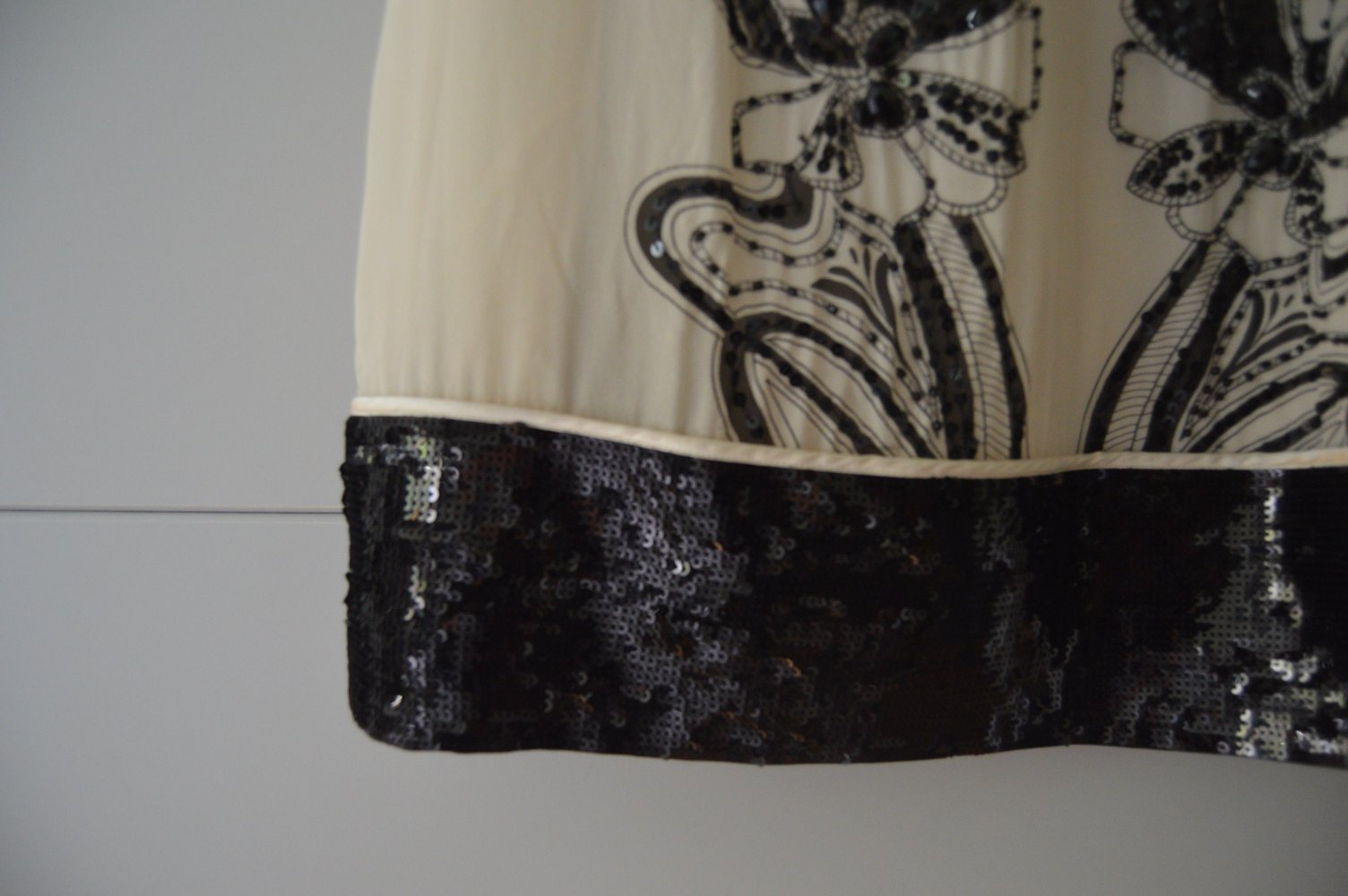 Elegantes Kleid von Derhy gr.M Beige/Schwarz