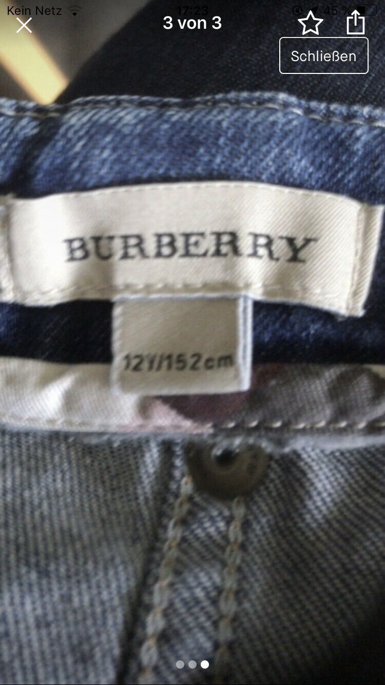 CAPRIJEANS VON BURBERRY IN GRÖSSE 152