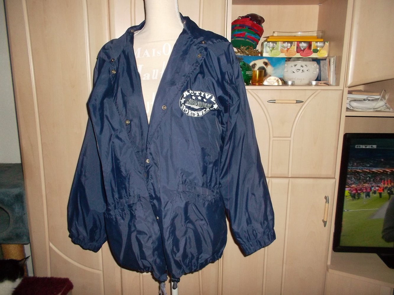 leichte dunkelblaue damen-übergangsjacke, gr 36/38