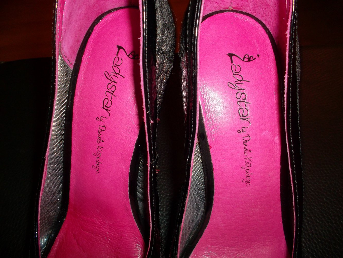 daniela katzenberger,neu,high heels,grösse 37,silber/schwarz/pink