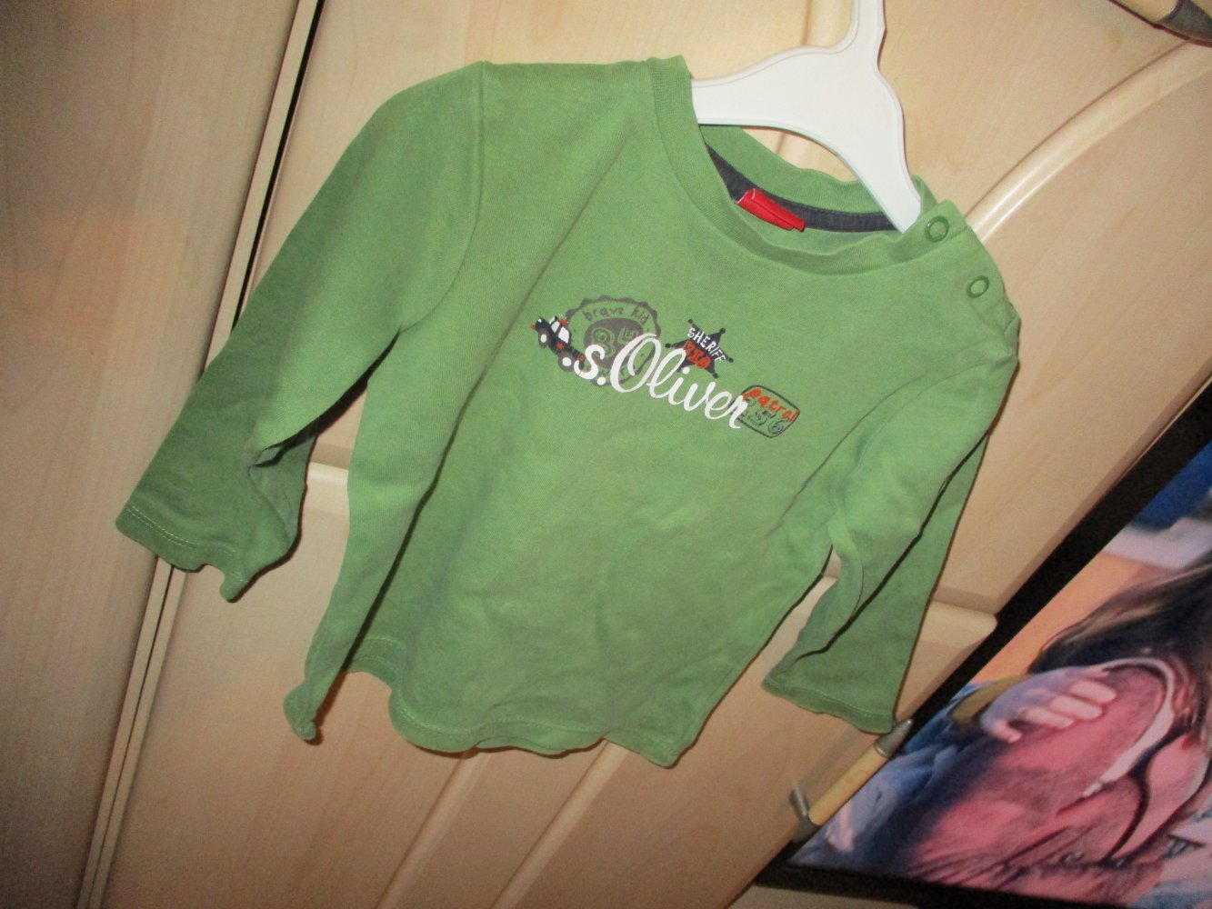 s.oliver,pullover,grün,grösse 80,druckknöpfe,baumwolle.top