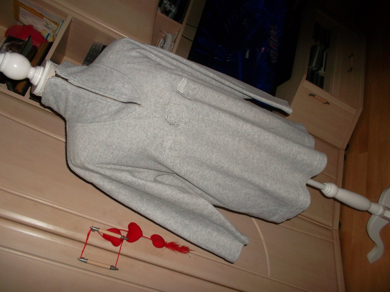 fleecepullover,grau,grösse l