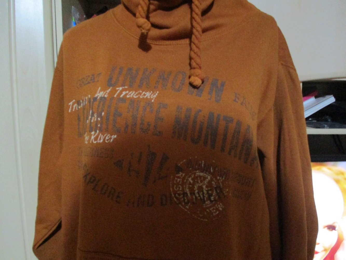 warmer brauner pullover,grösse 60/62xxl,für mann und frau