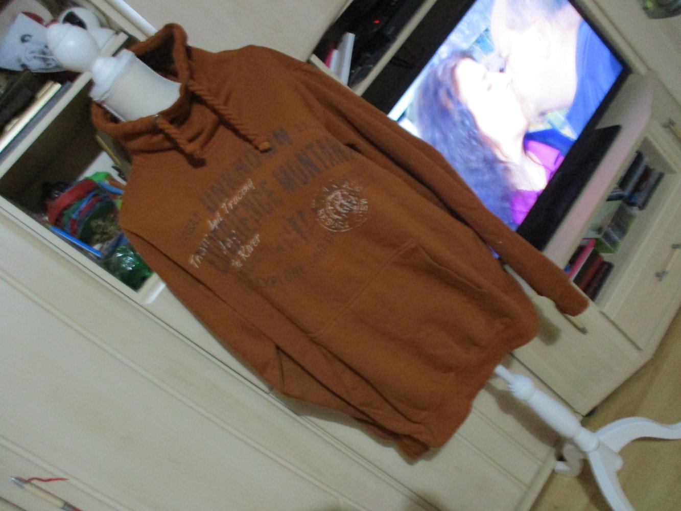 warmer brauner pullover,grösse 60/62xxl,für mann und frau