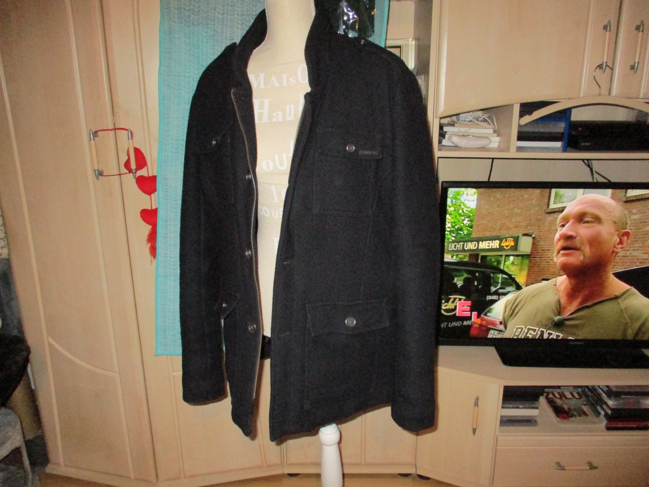 calvin klein, neuwertige hochwertige männer-jacke, schwarz, gr . l