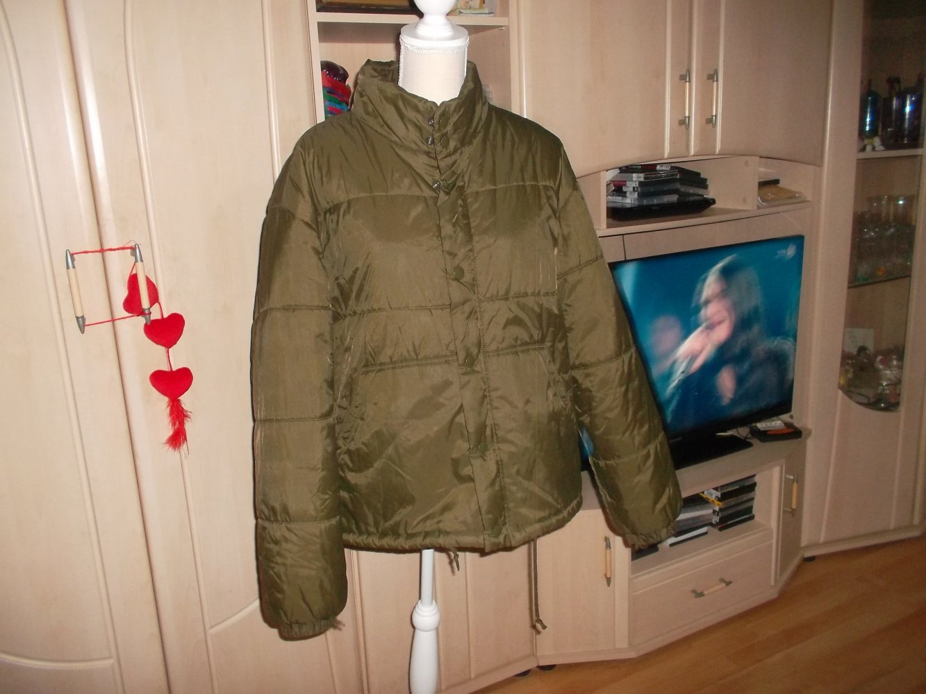 winterjacke,grün/kahki,benetton,grösse l