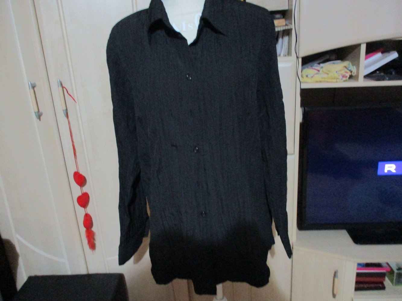 neue schwarze bluse,grösse 46,von okay,langarm