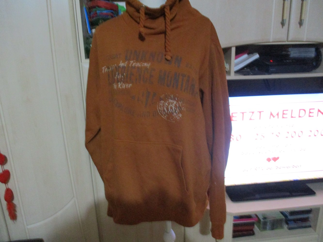 warmer brauner pullover,grösse 60/62xxl,für mann und frau