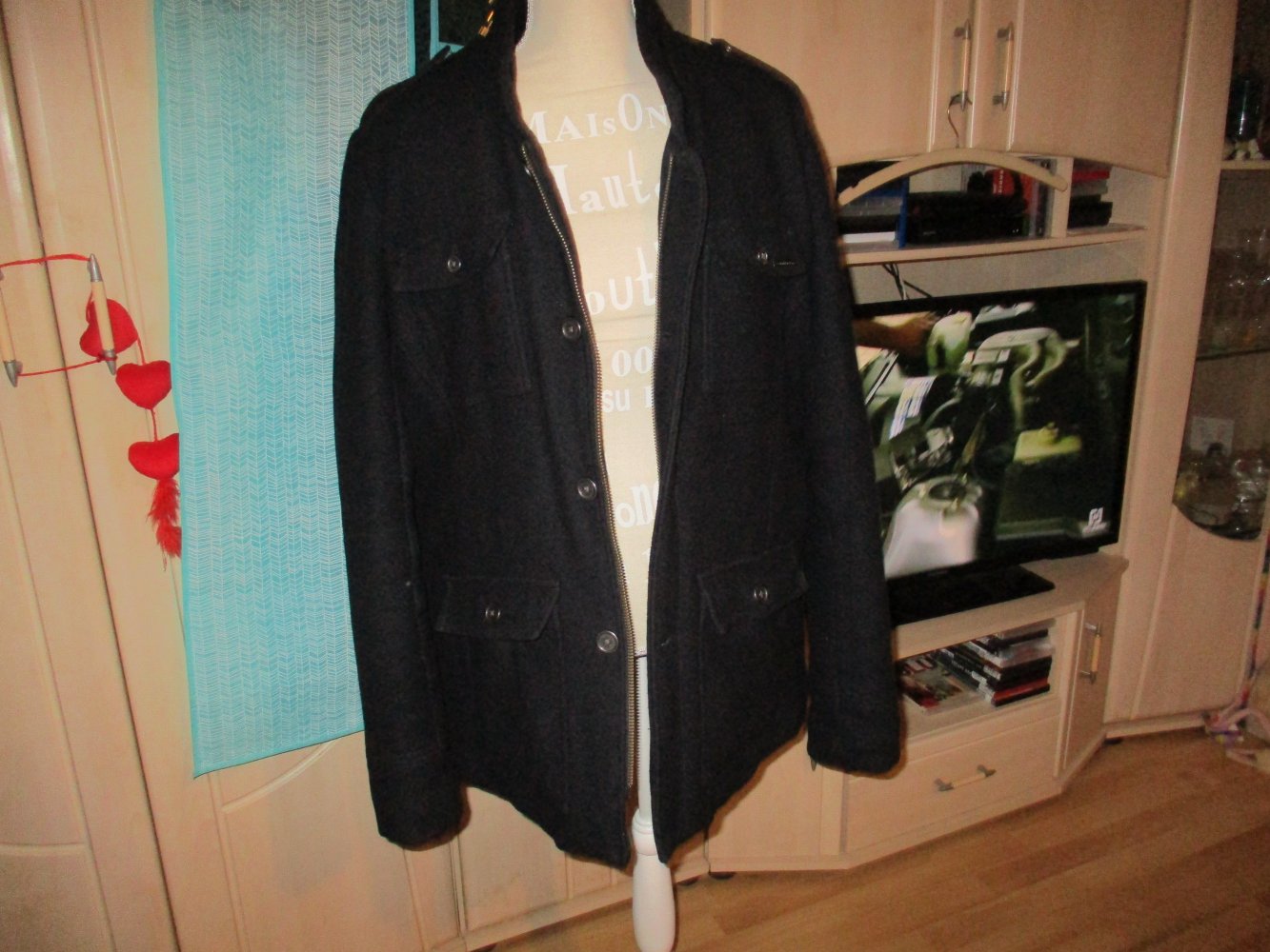 calvin klein, neuwertige hochwertige männer-jacke, schwarz, gr . l