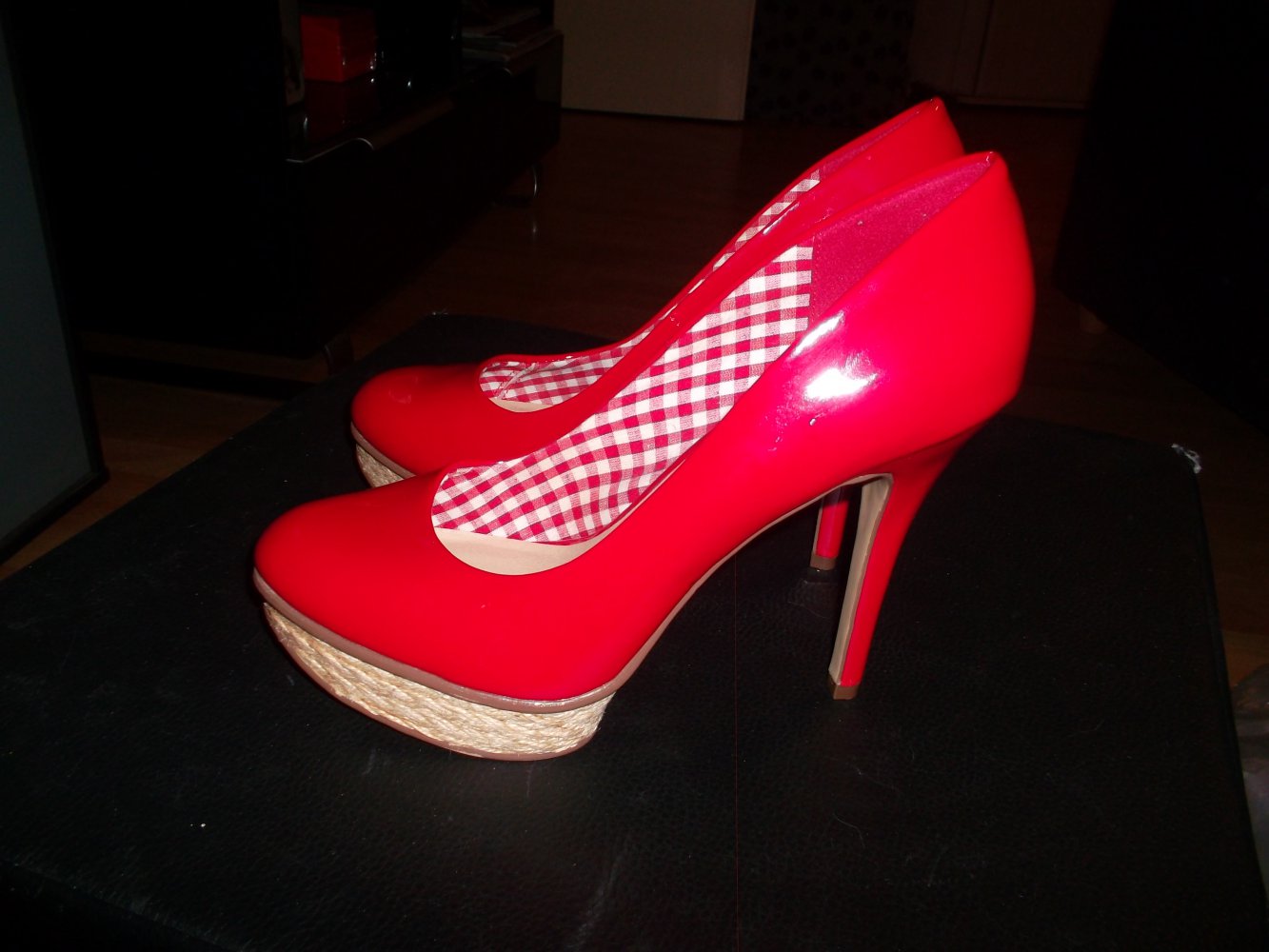 neue rote high heels,grösse 37