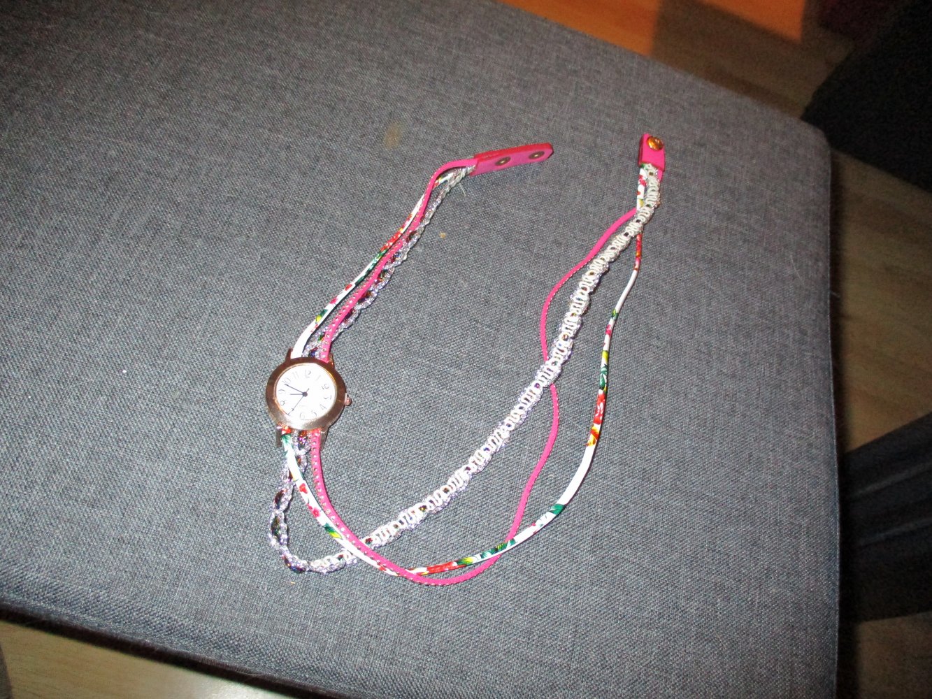 tolle neue armband - uhr, pink, weiß, bunt, glitzernd
