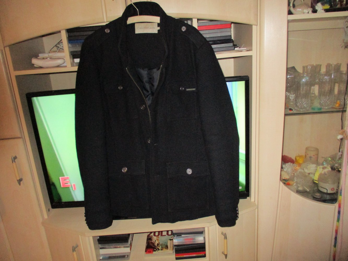 calvin klein, neuwertige hochwertige männer-jacke, schwarz, gr . l
