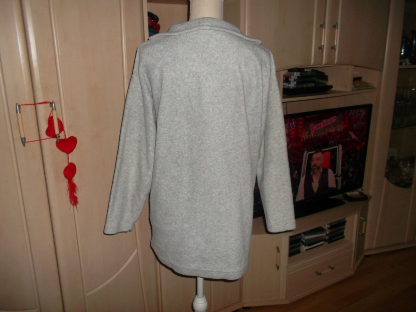 fleecepullover,grau,grösse l