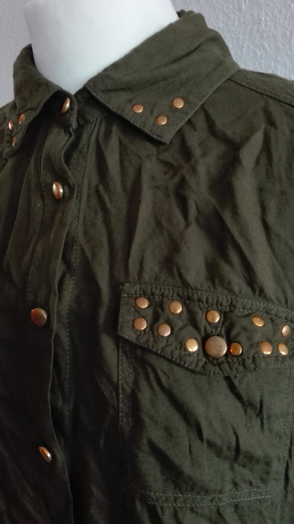Dunkelgrüne Army Bluse