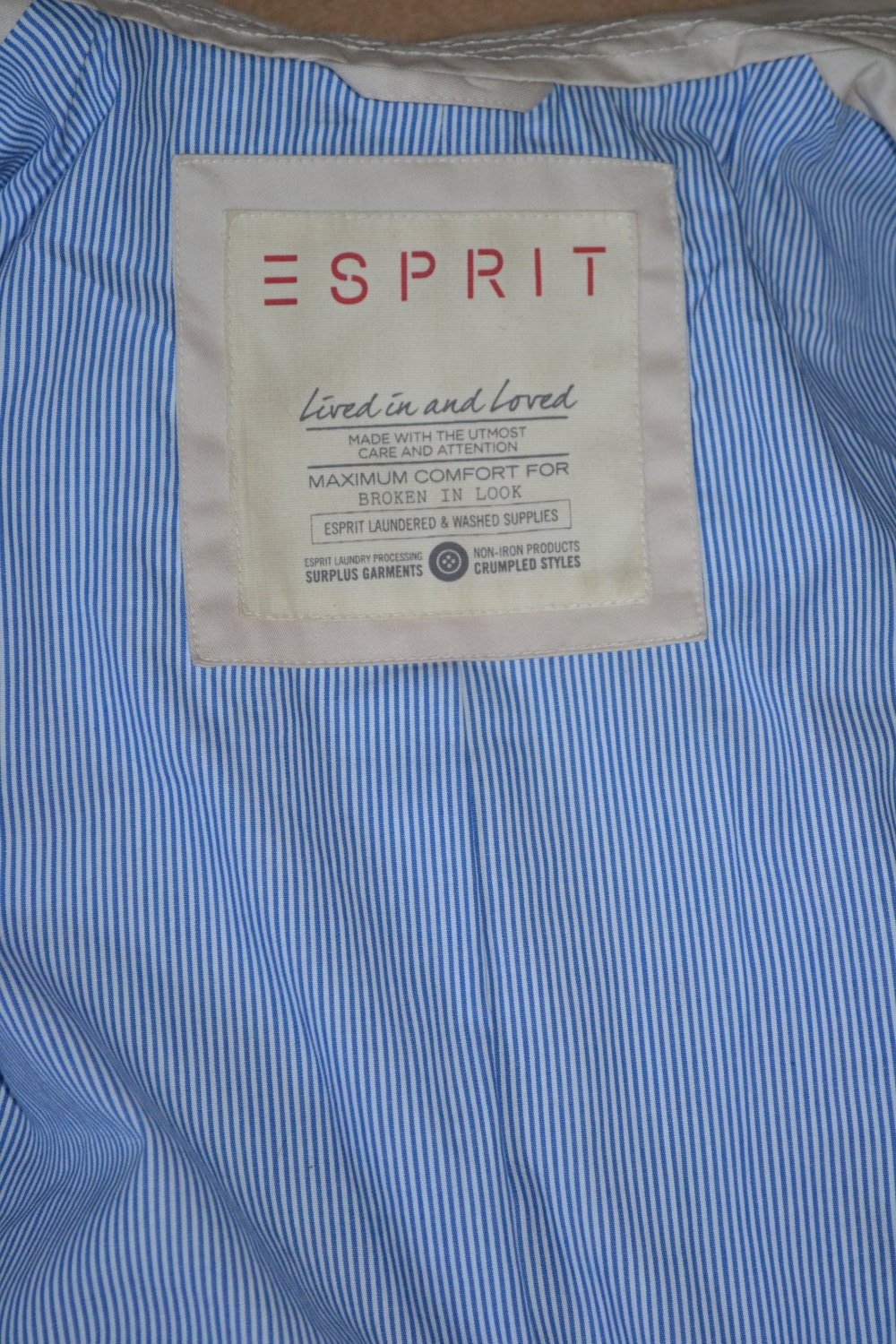 Trenchcoat Trench Mantel Esprit Klassisch beige Gr. 40