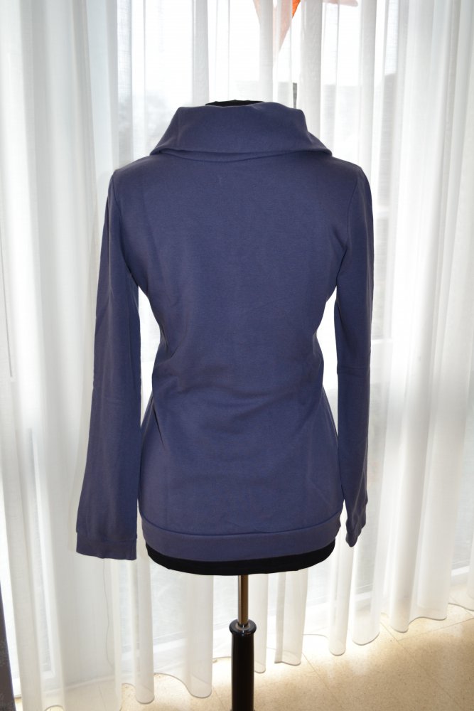 Sweatshirt Sweater fliederfarben Sweater mit großem Kragen Gr. 36 38