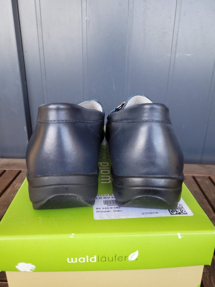 Neu: Waldläufer Slipper, Größe 6,5, Weite H, blau Komfortschuh