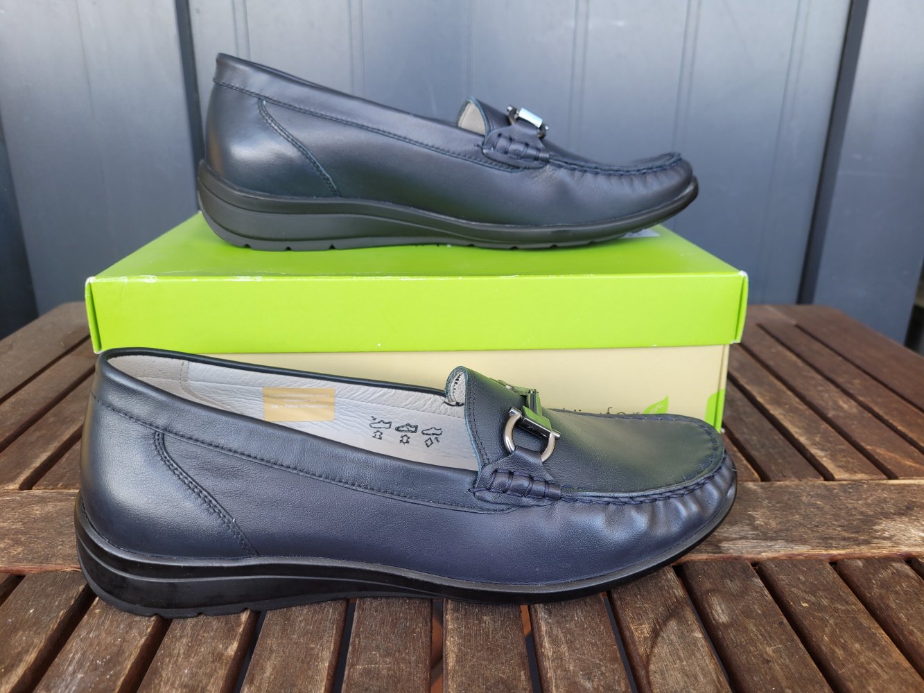 Neu: Waldläufer Slipper, Größe 6,5, Weite H, blau Komfortschuh