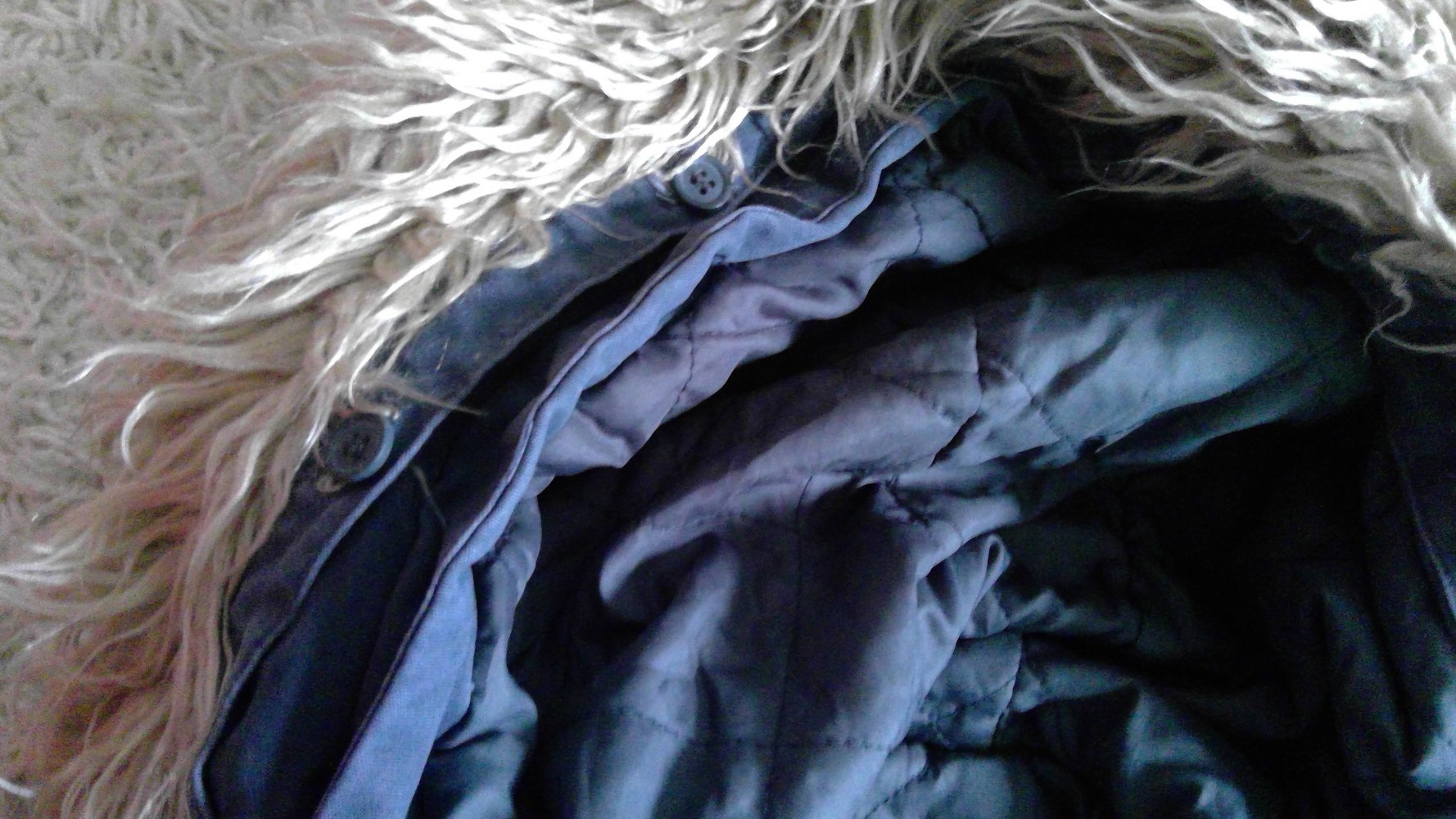 Grau blauer Parka