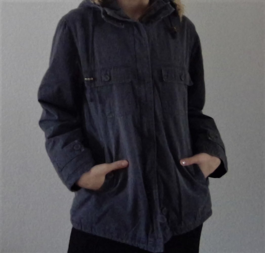 Grau blauer Parka