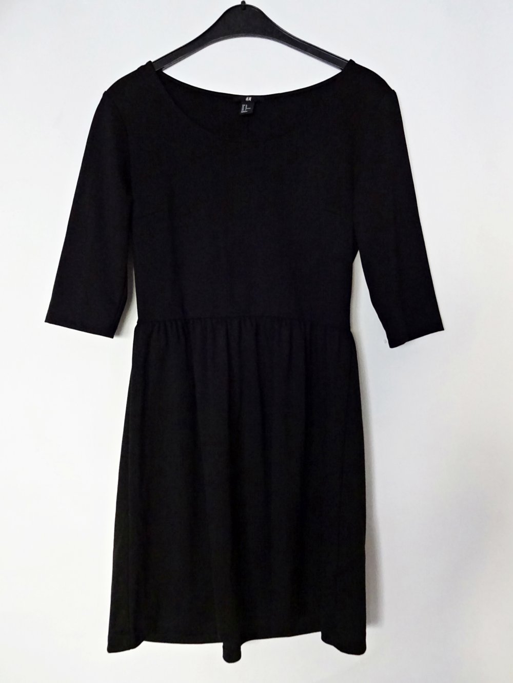 Schwarzes Basic Kleid Gr. 40 Gr. 42 Gr. M Gr. 40/42