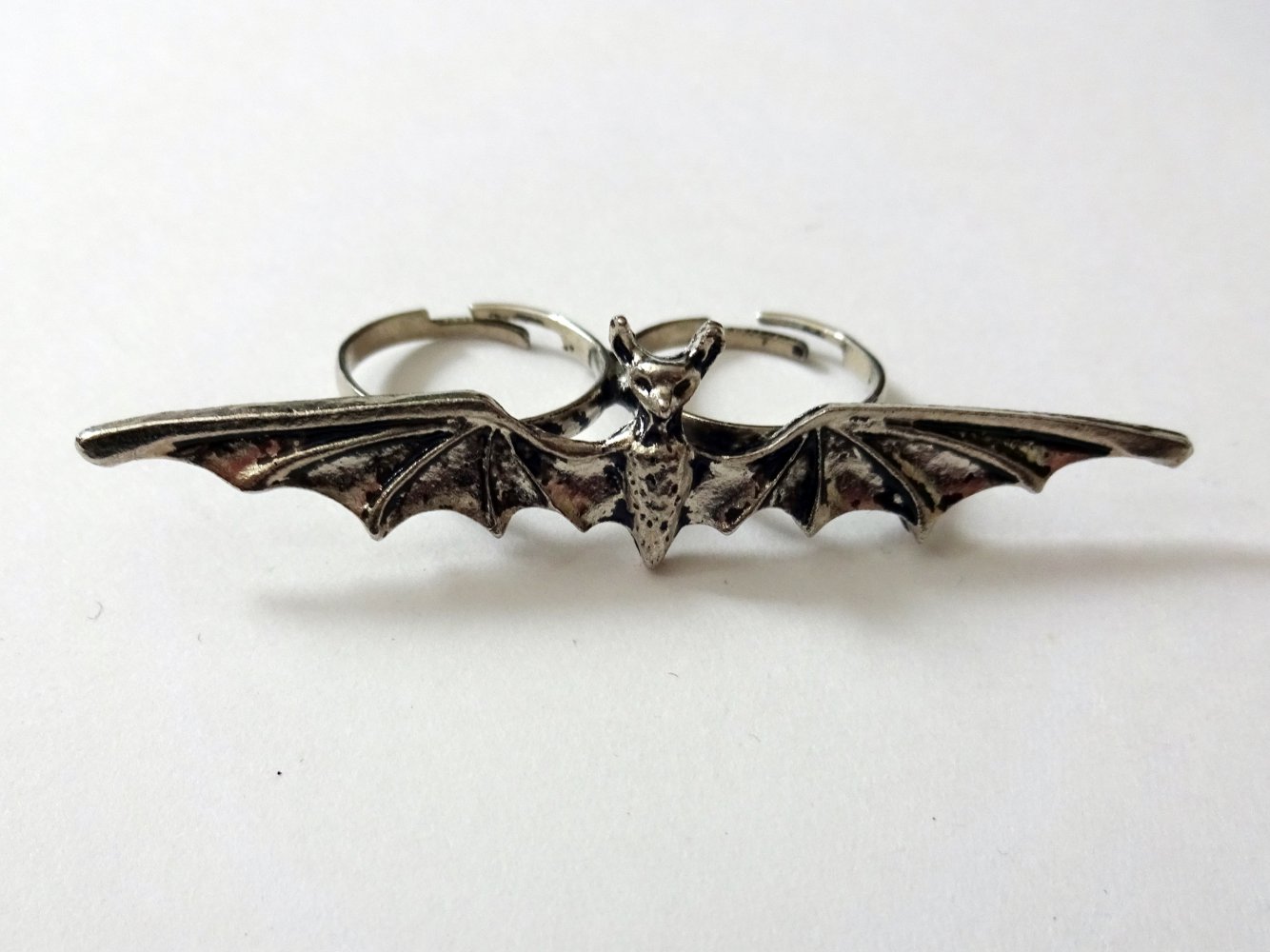 Fledermausring Doppelring Statement Ring