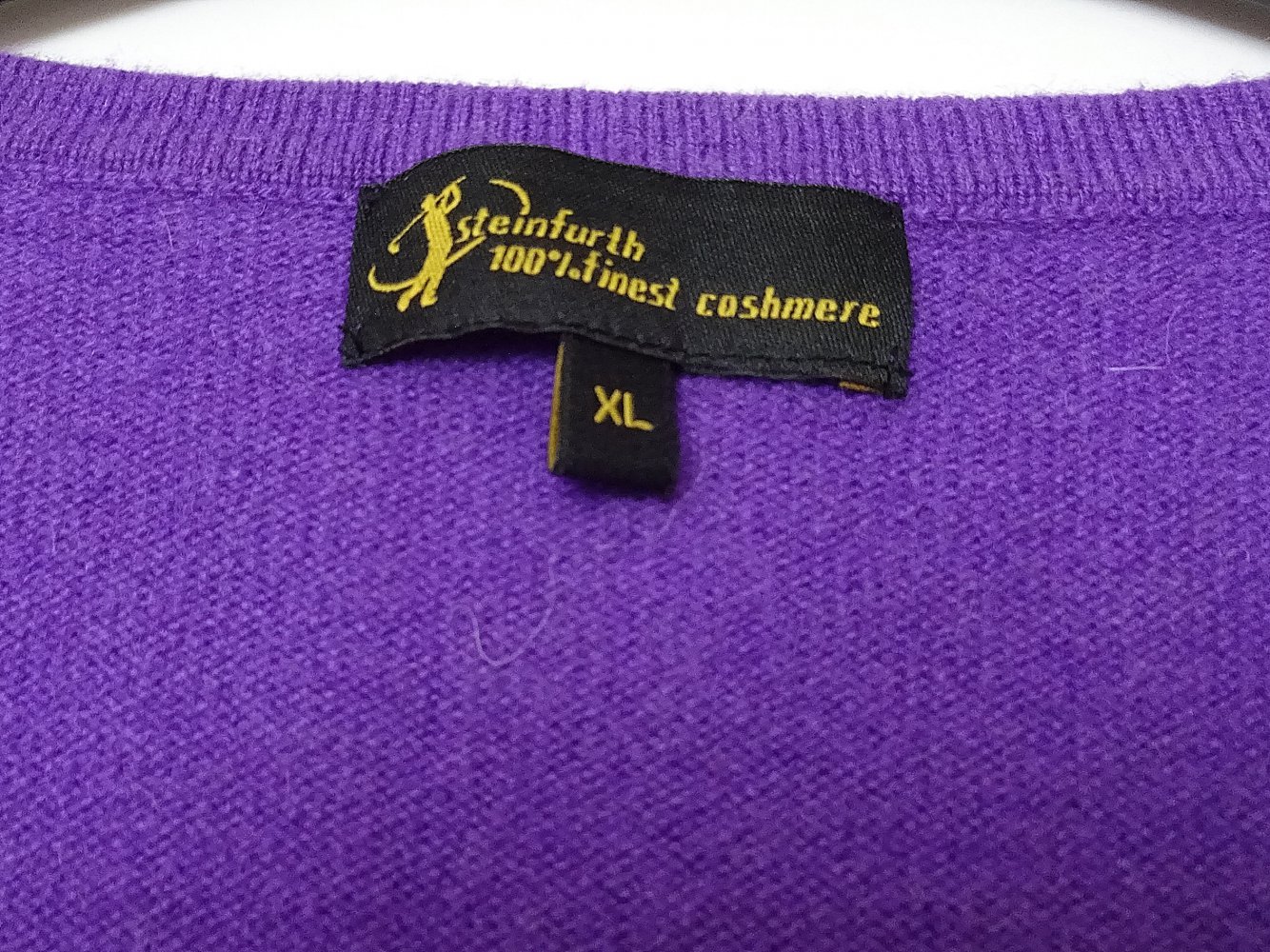 Lila Pullunder Kaschmir Wolle Wollpullunder Winter Herbst V-Ausschnitt Basic Gr. 48 Gr. XL
