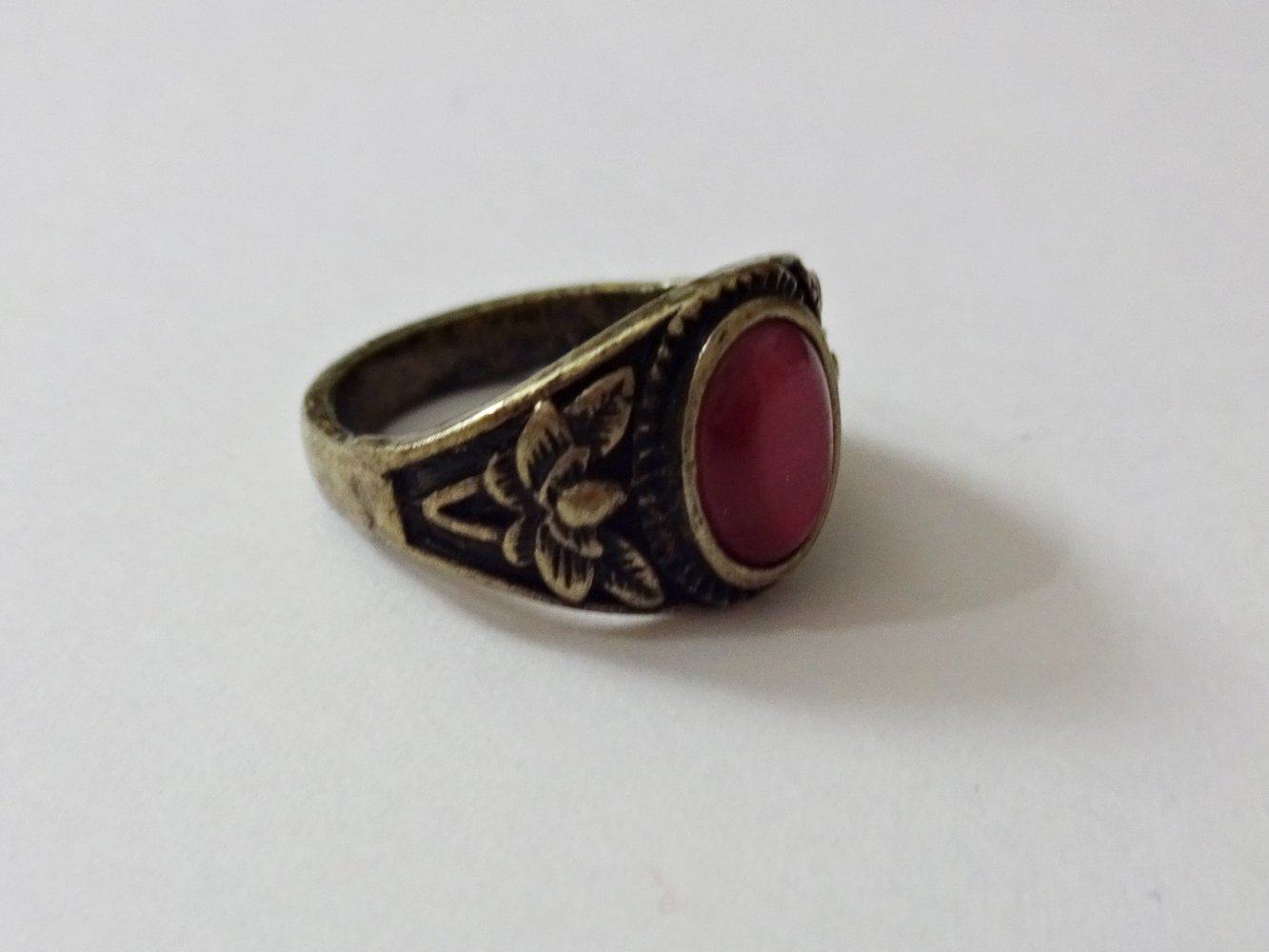 Ring Altgold Rosa Stein