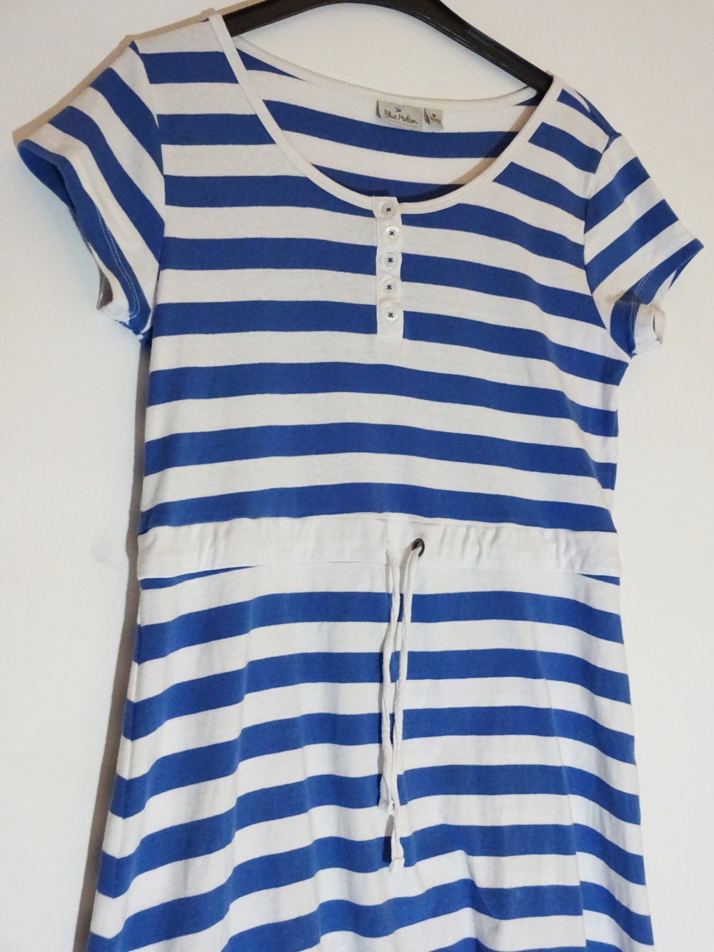 Blau Weiß Gestreiftes Sommerkleid Maritim Basic Gr. M Gr. 40 Gr. 42 Gr. 40/42