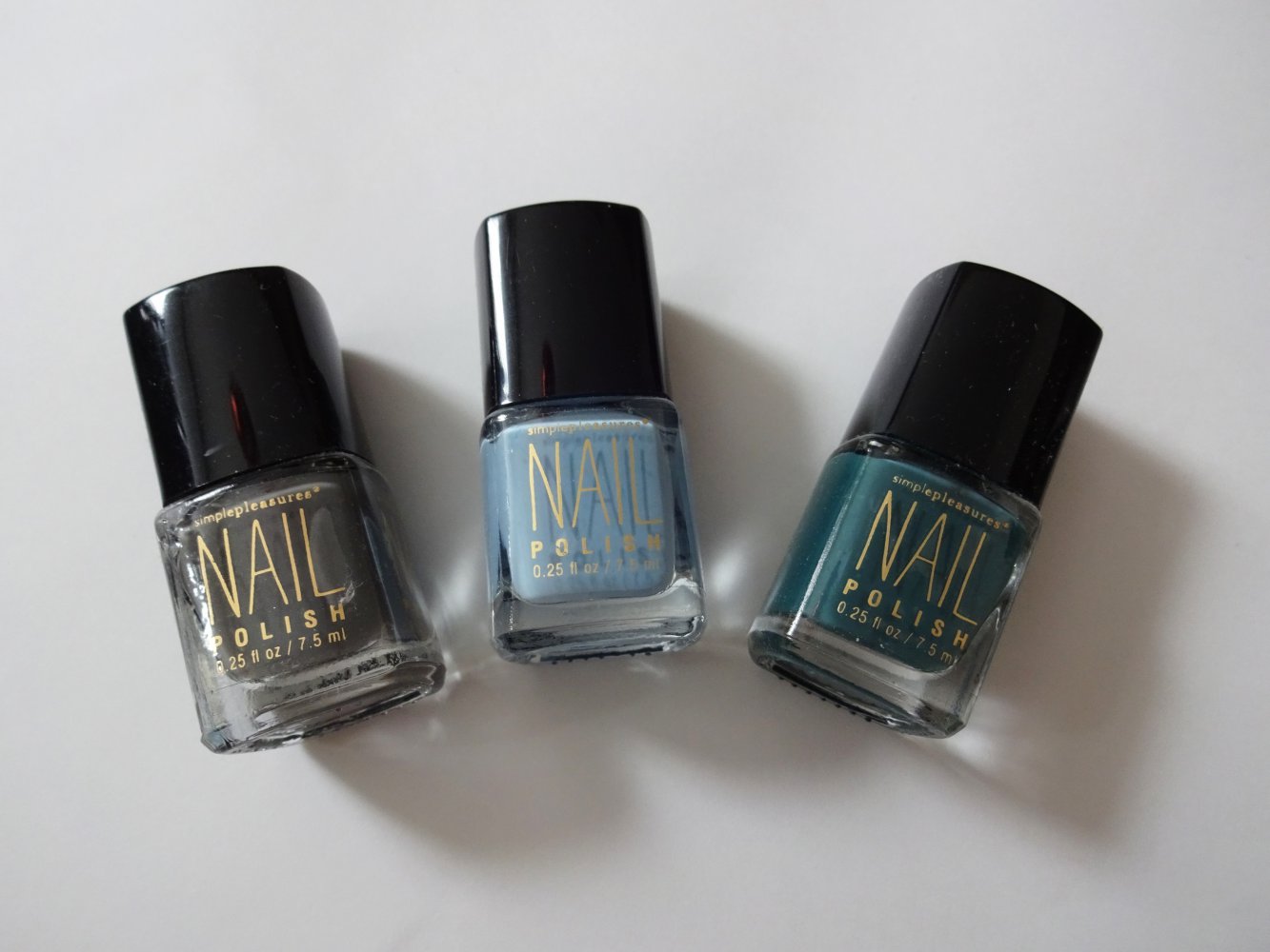 Nagellack Set Blau Petrol Grau Hellblau