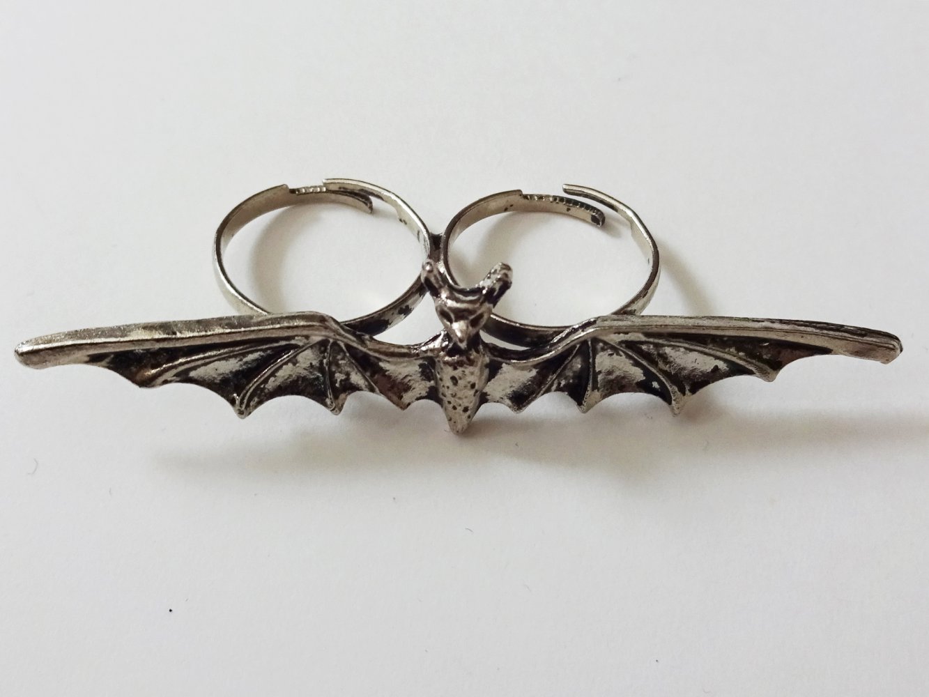 Fledermausring Doppelring Statement Ring