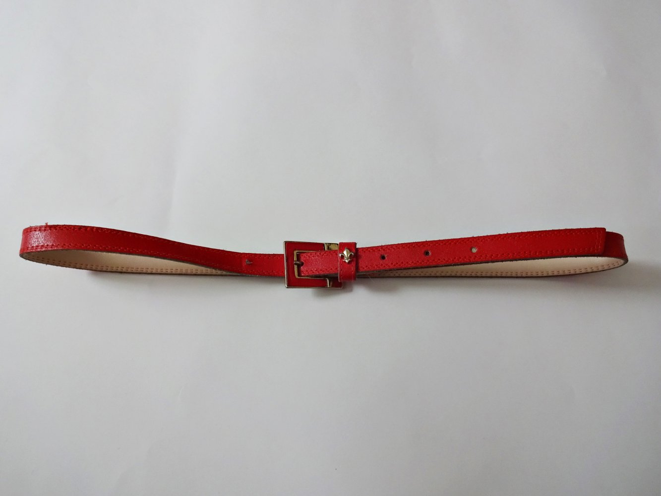 Schmaler Vintage Gürtel Rot 80er Taillengürtel High Waist