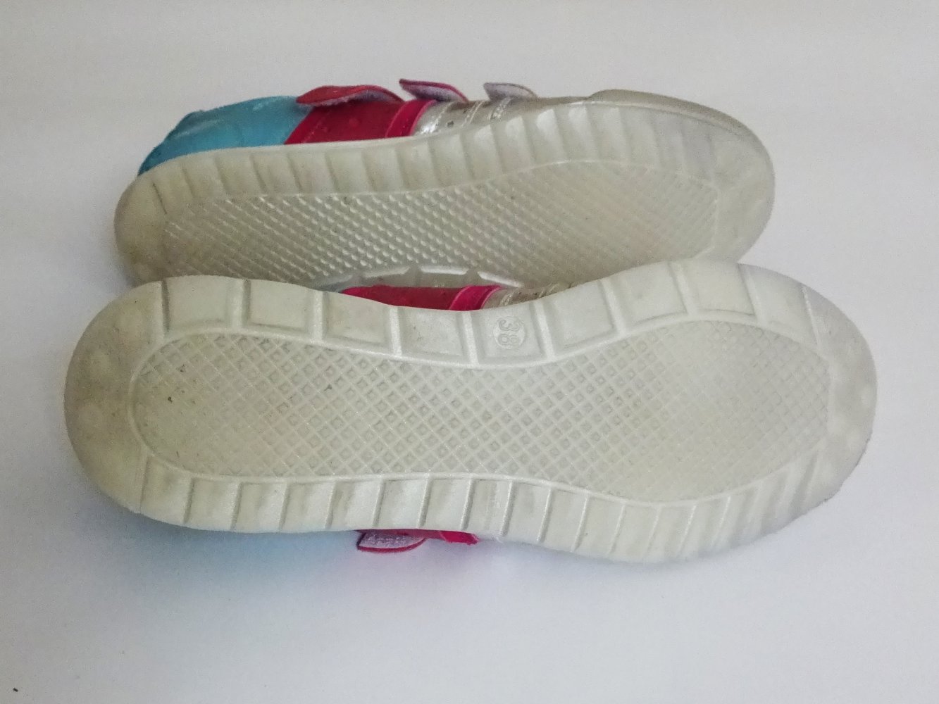 Bunte Sneaker Turnschuhe Sportschuhe Klettverschluss Oldschool Silber Pink Türkis Gr. 38