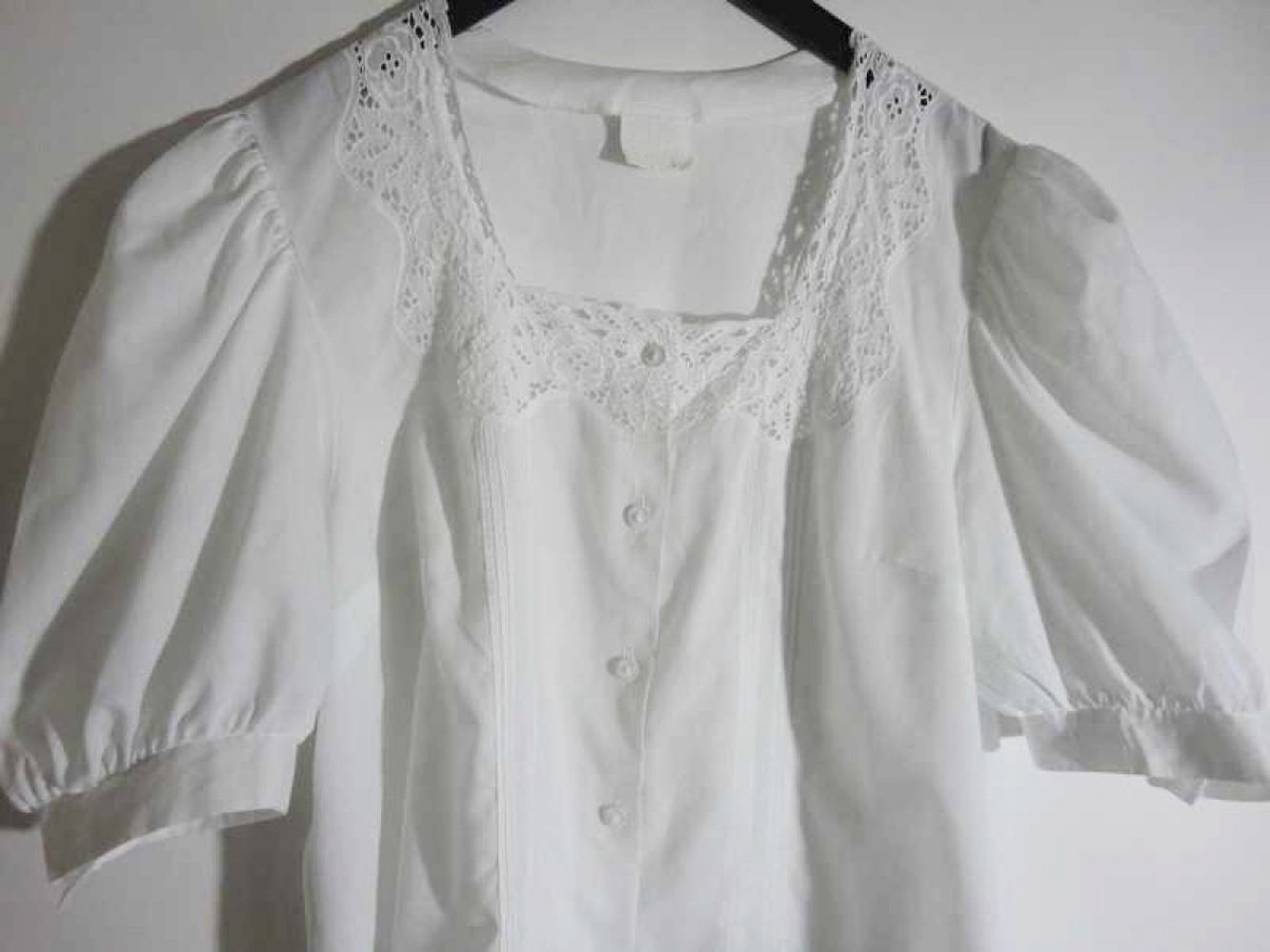 Bluse mit Puffärmeln Vintage 80er Gr, 42 Gr. M