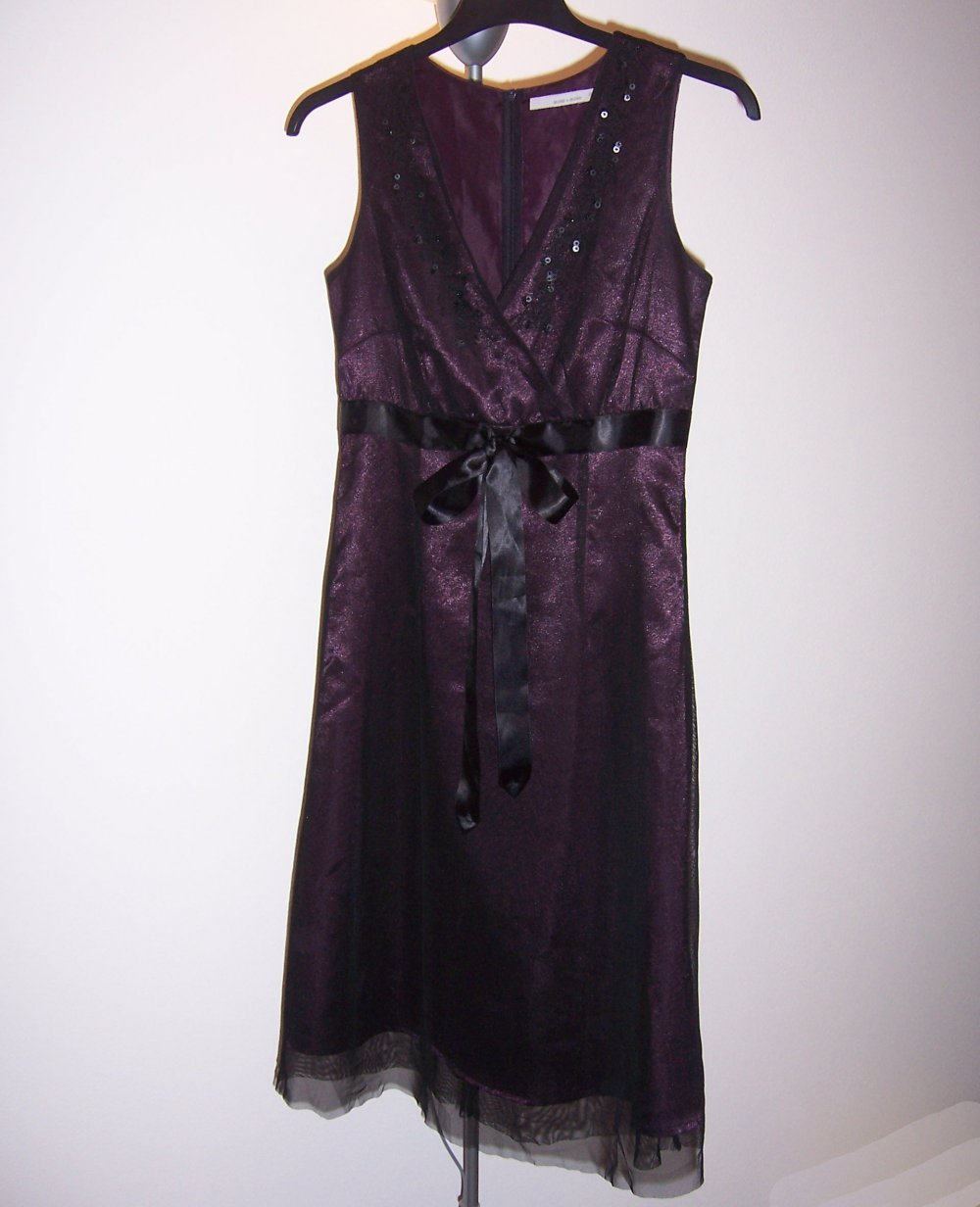 elegantes more&more Abendkleid lila/aubergine/schwarz Gr 36 festlich elegant Hochzeit Abschlussball Ball Abikleid Abifeier Absolventenfeier Abi Abschluss Cocktailkleid Spitze and