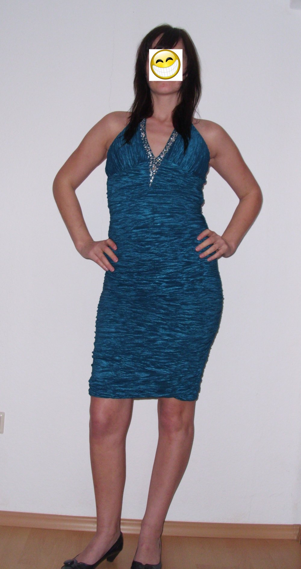 wie neu: Kleid Abendkleid Ballkleid Abschlusskleid Hochzeitskleid Abikleid Größe S sexy chic
