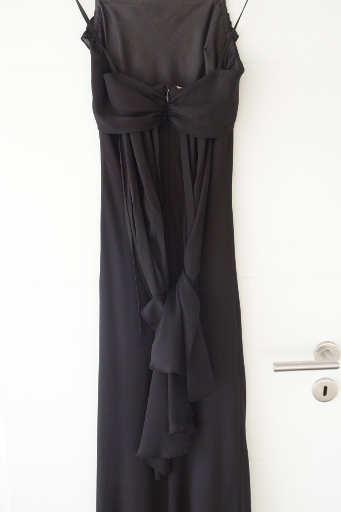 Schwarzes Abendkleid in 34, bodenlang