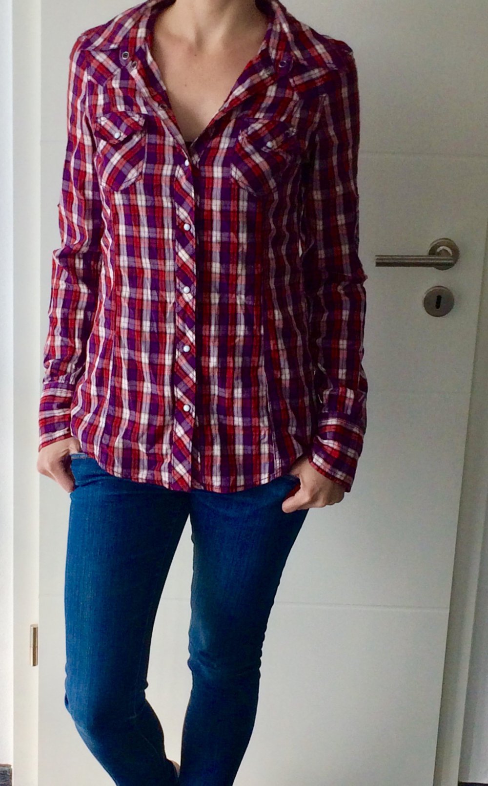 Karierte edc by Esprit Bluse, XS