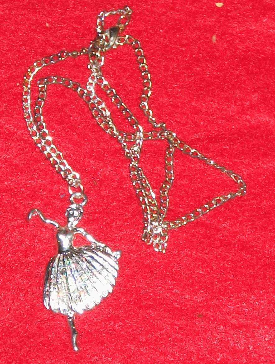 Modeschmuck Kette mit Anhänger Ballerina 