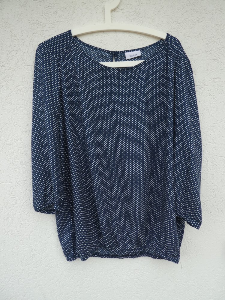 NEU – Yessica by C&A - Bluse, dunkelblau mit weißen Punkten