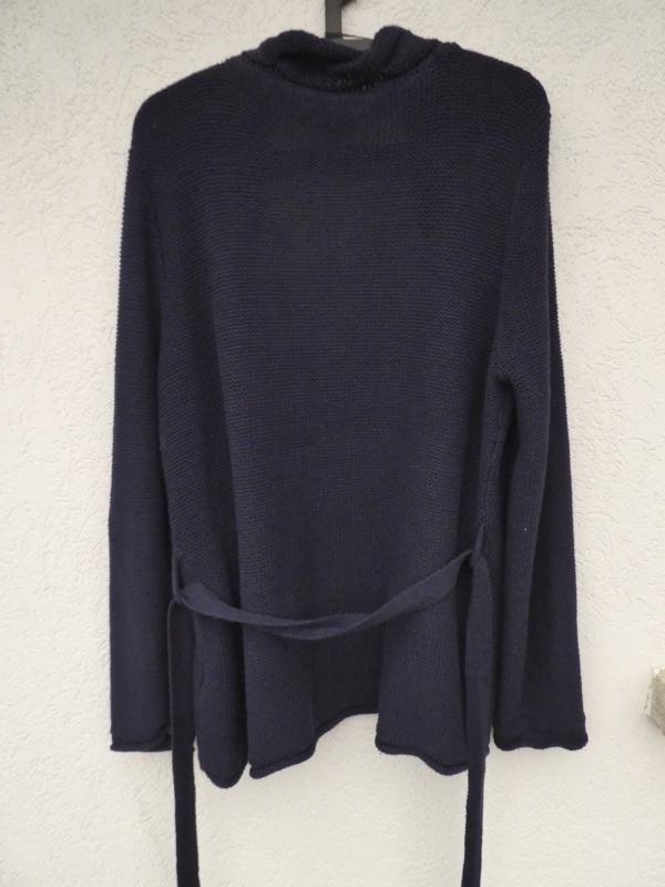 H&M – Damen Grobstrick-Cardigan, dunkelblau - Gebraucht,  fast wie neu